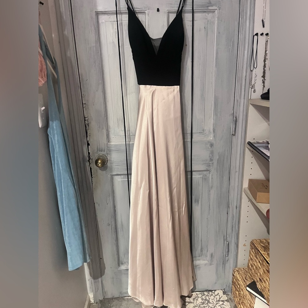 Black and Cream/Gold Dress